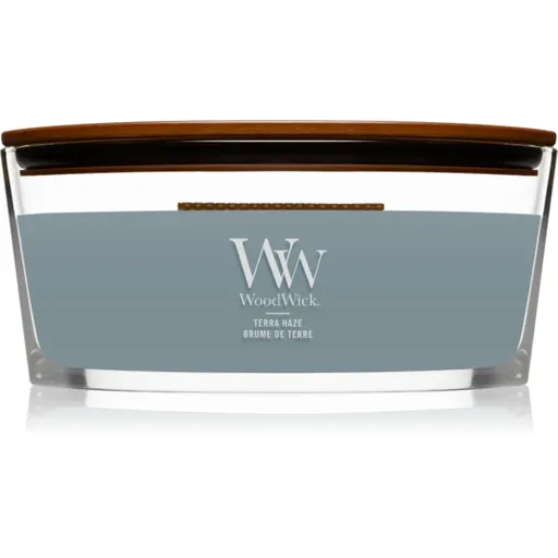 Woodwick Terra Haze lumânare parfumată cu fitil din lemn (hearthwick) 453 g