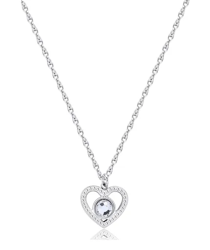 S'Agapõ Colier delicat Inimă cu cristal Lucky Light SKT35