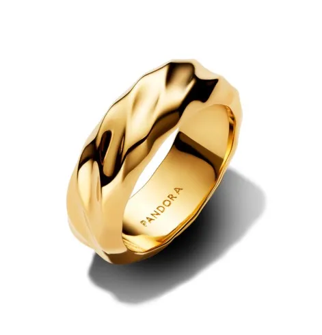 Pandora Inel distinctiv placat cu aur Shine Essence 163886C00 56 mm