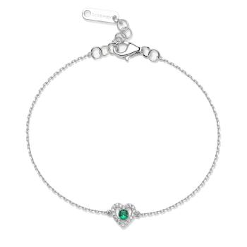 Brosway Brățară din argint Inimă cu zirconiu cubic Life Green Fancy FLG126