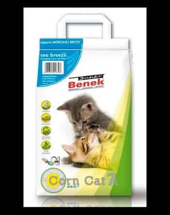 BENEK Super Corn Cat Asternut pentru litiera, cu miros briza de mare14 l