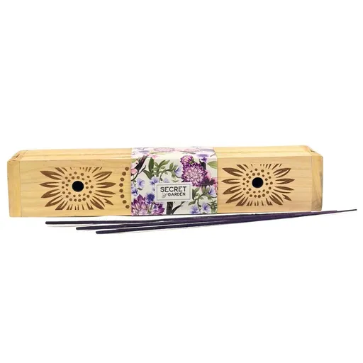 Arome  Secret garden cutie din lemn cu bețișoare parfumate Purple Haze, 10 bețișoare