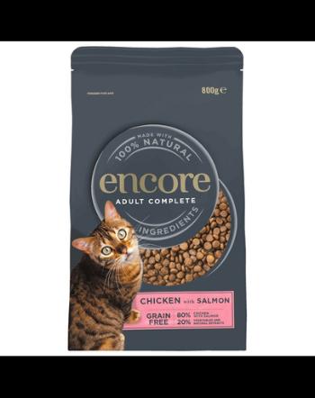 ENCORE Cat hrana cu somon si pui pentru pisici 3x800g fara cereale
