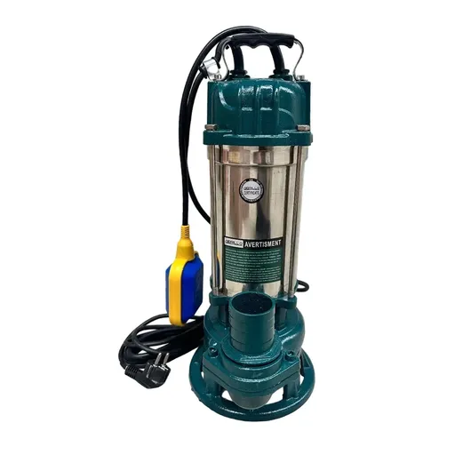 Pompa apa murdara din inox cu tocator, cutit si plutitor, 1500W, H ref 25m, 380 l/min, BRILLO