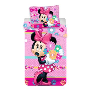 Lenjerie de pat pentru copii Minnie "Bows and Flowers" 140x200 cm + 70x90 cm