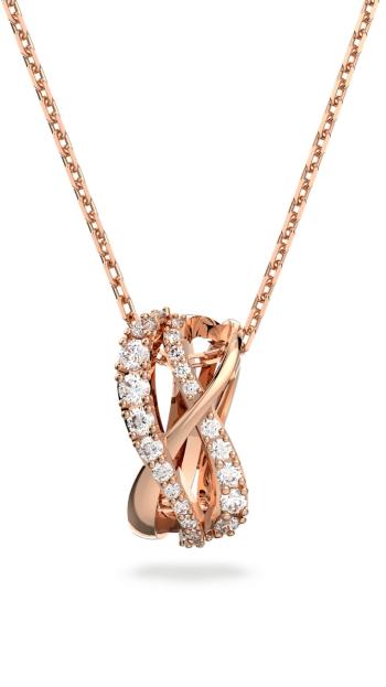 Swarovski Colier din bronz cu pandantiv sclipitor Twist 5620549