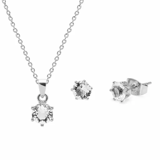 AURA Set fermecător de bijuterii cu cristale Preciosa PCAUX043 (cercei, colier)