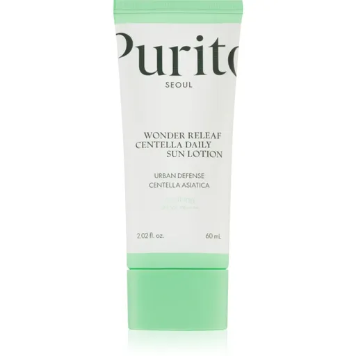 Purito Wonder Releaf Centella Daily Sun Lotion crema fata iluminatoare de protectie SPF 50+ 60 ml