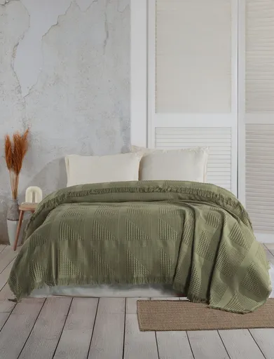 Cuvertura matlasata dubla, L'essentiel Maison, Sirius, Kaki