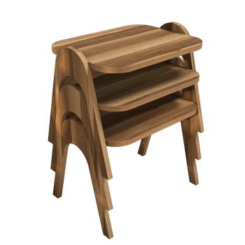 Masă pliantă Paris Walnut, 3 buc, naturală