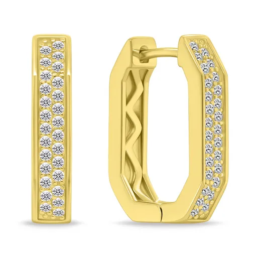 Brilio Silver Cercei placați cu aur cu zirconi strălucitori EA1138Y