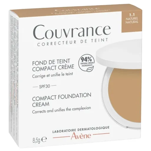 Avène Cremă compactă de make-up SPF 30 nuanța 1.1 Natural 8,5 g