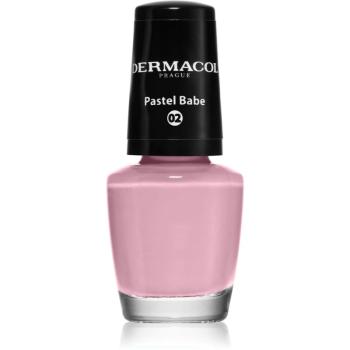 Dermacol Mini lac de unghii culoare 02 Pastel Babe 5 ml