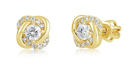 Cutie Jewellery Cercei frumoși cu șurub din aur galben Z9001-3263-30-10-X-1