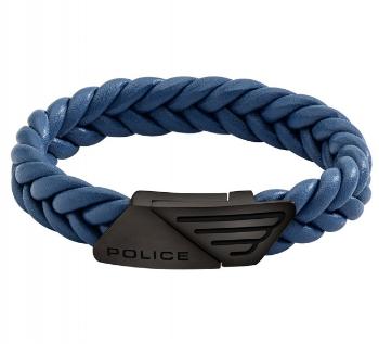 Police Brățară distinctivă din piele pentru bărbați Barnhill PJ26558BLU/02