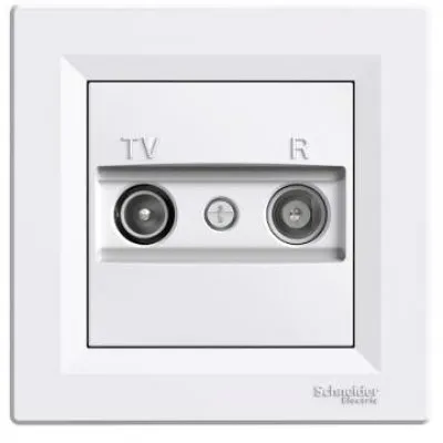 Priza de capat TV-R 1db alb Schneider Asfora EPH3300121