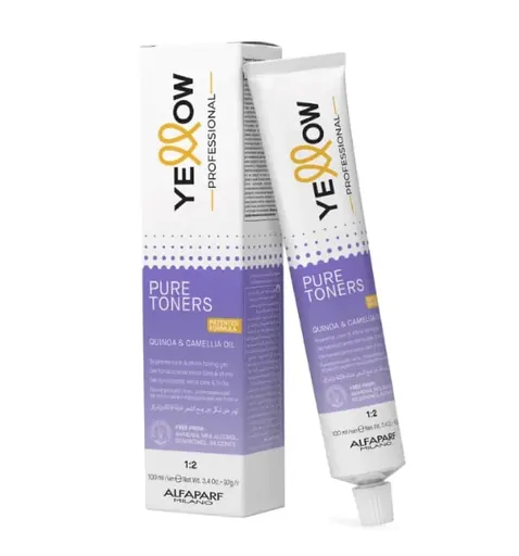 Vopsea Toner Fara Amoniac pentru Nuantarea Parului Decolorat Yellow Pure Toners Sweet Violet .2, 100 ml