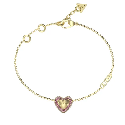 Guess Brățară romantică placată cu aur Beloved JUBB05011JWYGPK 18,4 cm