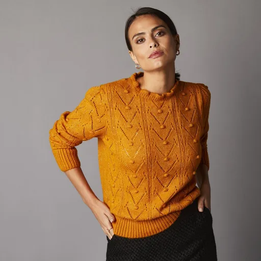 Pulover drept cu guler cu guler înalt