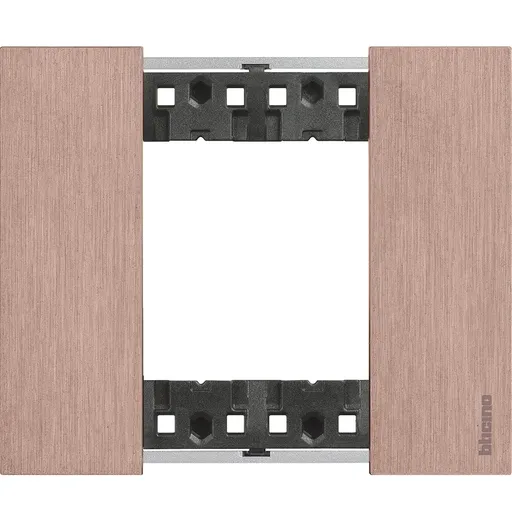 Rama ornament 2 module Bticino Living Now KA4802ZM, cupru