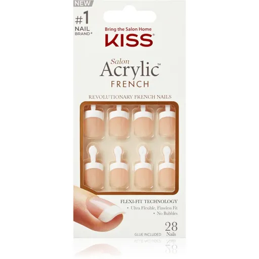 KISS Acrylic French Kit unghii artificiale 28 buc