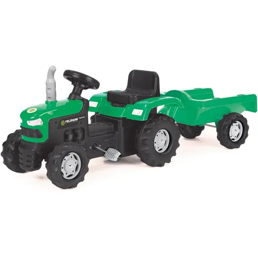 Tractor cu pedale și remorcă Buddy Toys BPT 1013 Fieldmann, verde