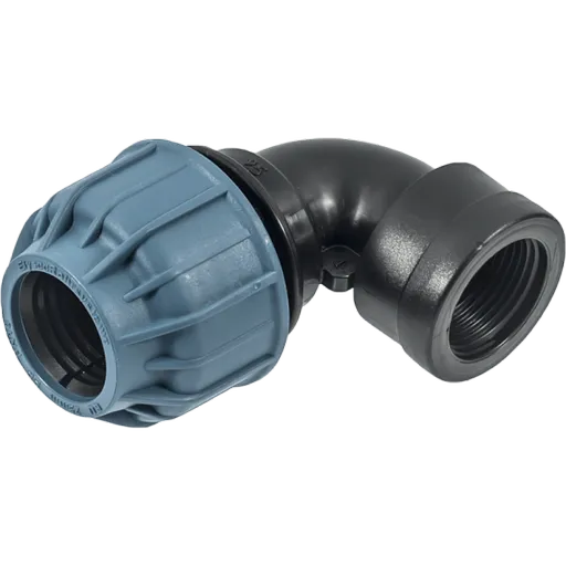 Cot 90° compresiune cu FI, PN 10 si PN 16, Elysee , Dimensiune 25x1/2" ,Presiune 10 Bari