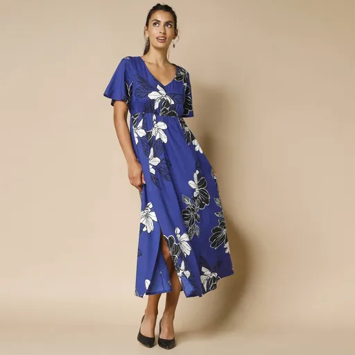 Rochie lungă cu imprimeu floral
