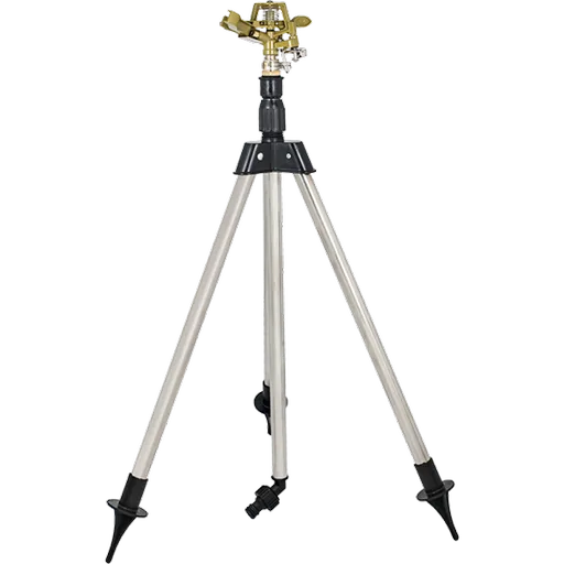Aspersor Cu Impact Din Alama Pe Trepied, Presiune 1.5-4 Bari, Debit Maxim 0,73-1,18 M3/h, Suprateran,diametru De Aspersie 23-28 M