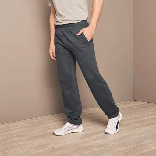 Pantaloni Molton casual drepți cu talie elastică