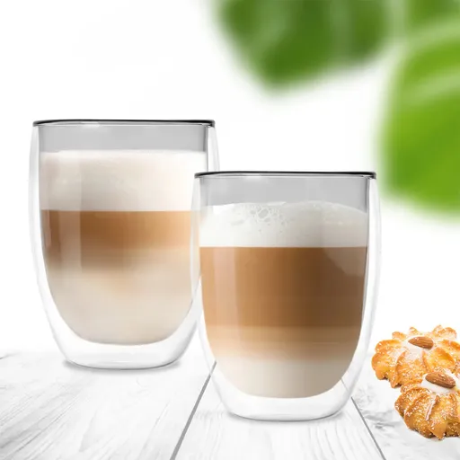 Set de 2 pahare cu perete dublu