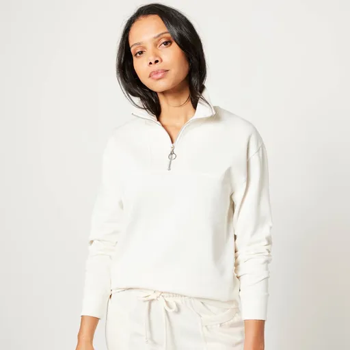 Hanorac Molton cu guler înalt cu fermoar