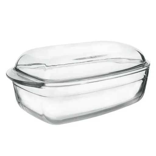 Vas de copt din sticlă cu capacdreptunghiular Orion, 32,5 x 20 x 13 cm