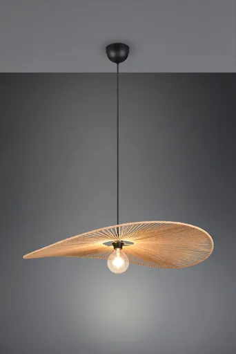 Lustra Laurine, RL, 78x150 cm, 40W, 1x E27, fire de hartie, negru mat/maro