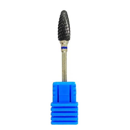 Bit Cap Freza Unghii Ceramica Black Forma Porumb B640501 Briu Albastru