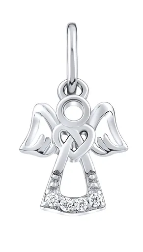 Silvego Pandantiv din argint cu zirconi transparente Angel MW2233P