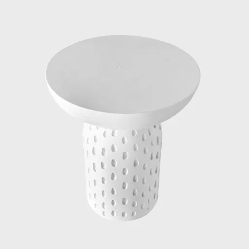 Masuta de cafea Charme, Homla, 37x42 cm, lemn, alb