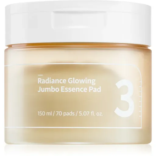 Numbuzin No. 3 Radiance Glowing Jumbo Essence Pad dischete de tonifiere pentru luminozitate si hidratare 70 buc