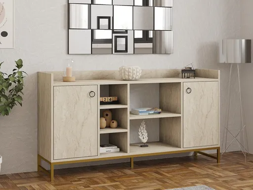 Consola, Hanah Home, Vuslat, 160x85x40 cm, Travertin