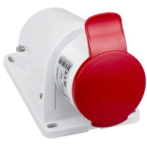 Priza Pratika, surub, Angulara, 16A, 3P+N+E, 380, 415 V Ac, Perete Schneider PKF16W435