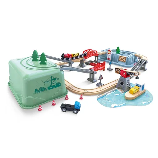 Set cale ferată Hape în cutie - Portul
