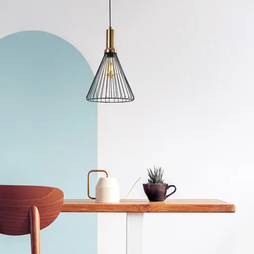 Lustra, Opviq, 942FLG2140, Negru/Maro antic