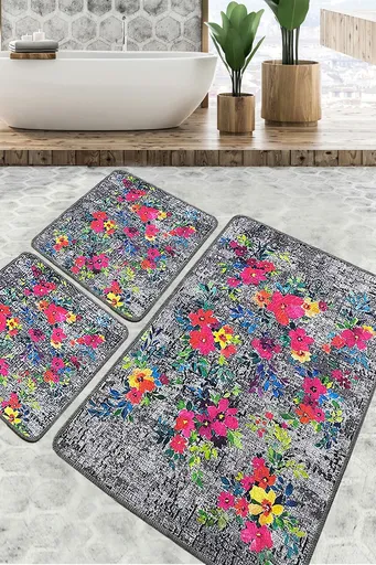 Set covorase de baie, L'essentiel Maison, Etova, Poliester, Multicolor