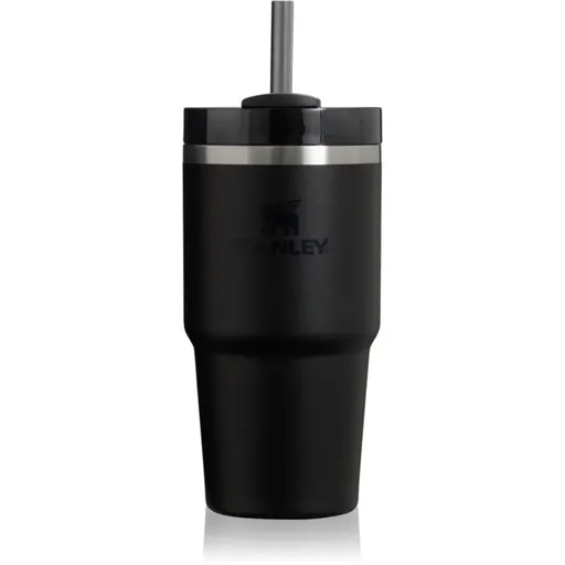 Stanley Quencher H2.O FlowState™ Tumbler pahar din oțel inoxidabil cu pai mic Black 2.0 600 ml