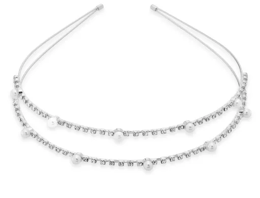 Troli Coroniță elegantă de par dublă cu cristale