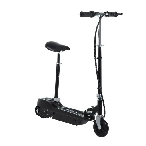 HOMCOM Trotineta Electrica cu Sa pentru Copii Pliabila 120W, Negru | Aosom Romania