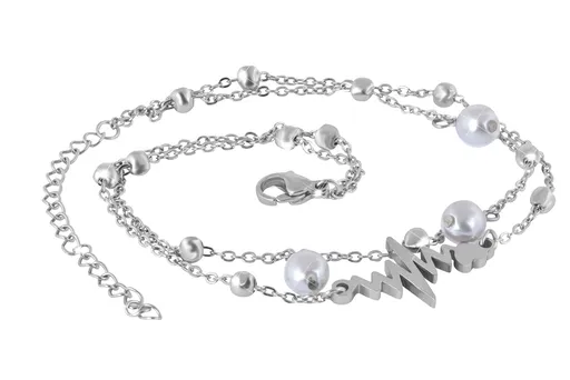 Troli Brățară dublă din oțel pentru picior cu curba ECG,