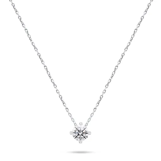 Brilio Silver Colier minimalist argintiu cu zircon NCL73W