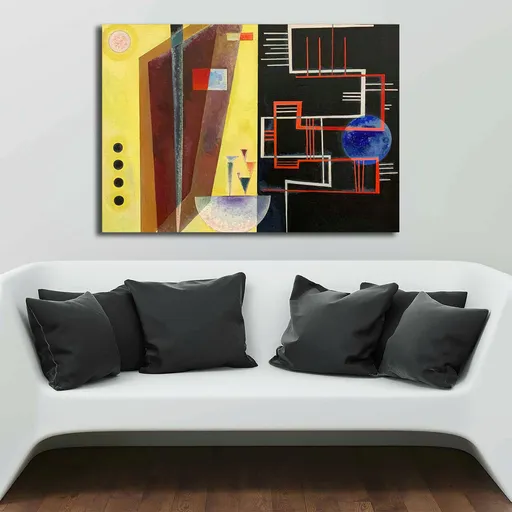 Tablou decorativ, 70100KANDINSKY011, Lemn, Multicolor