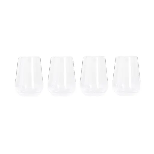Set 4 pahare Cefalu, Homla, 390 ml, sticla, transparent